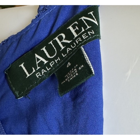 Lauren Ralph Lauren Womens 4 Floral Lace Sleeveless Racerback Dress Resort Wear - Picture 2 of 7